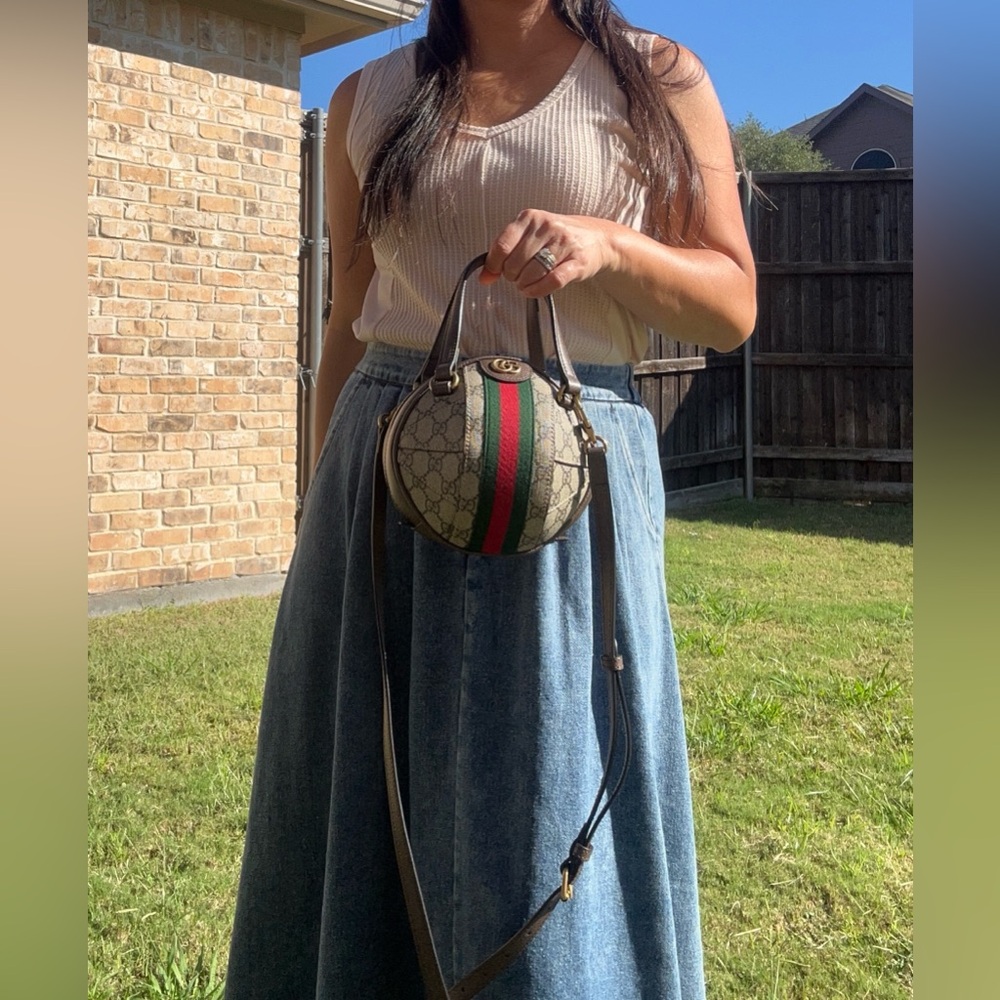 GUCCI Ophidia GG Supreme Mini Sphere Shoulder/Crossbody Bag